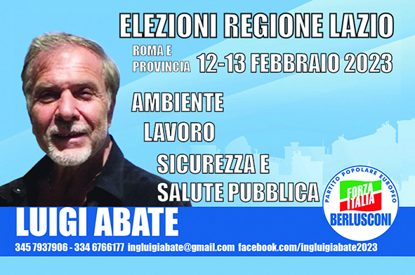 Elezioni regionali Lazio – Luigi Abate – “Sono un pompiere perciò: se ti dico che non tutte le fiamme vanno spente, ti puoi fidare”